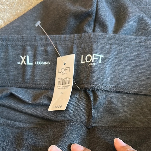 LOFT Charcoal Mid Rise Leggings XL - Picture 6 of 6